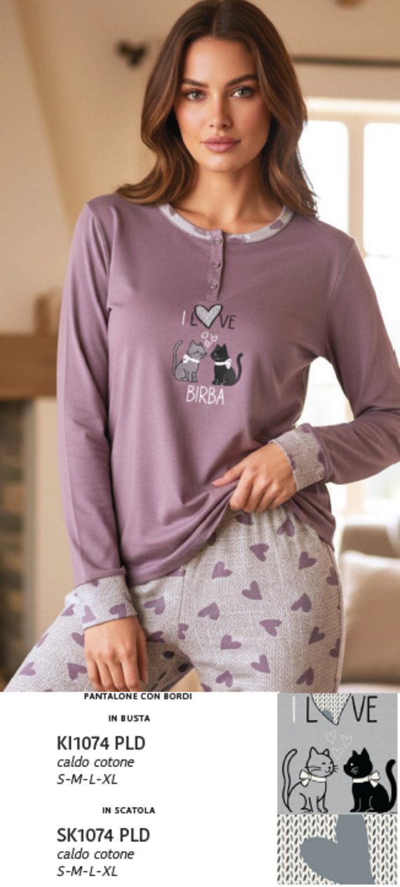 - KI 1074 PLD PIGIAMA DONNA INTERLOCK